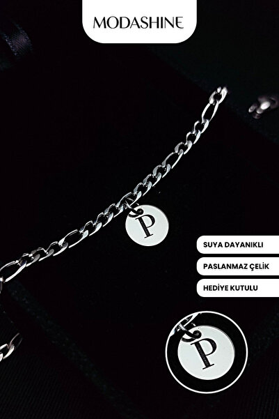 ModaShineShop Letter P Bracelet – Stainless Steel Bracelet, Gift for Lover, S...