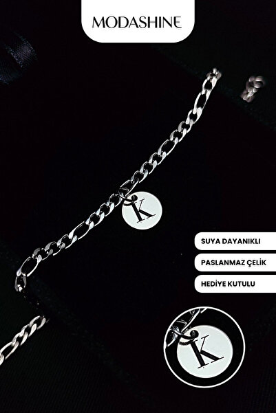 ModaShineShop Letter K Bracelet – Stainless Steel Bracelet, Gift for Lover, S...