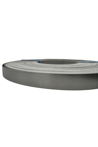 HME 8727 Metallic Stainless Steel PVC Edge Banding 22mm x 1mm 100m Brushed Fi...