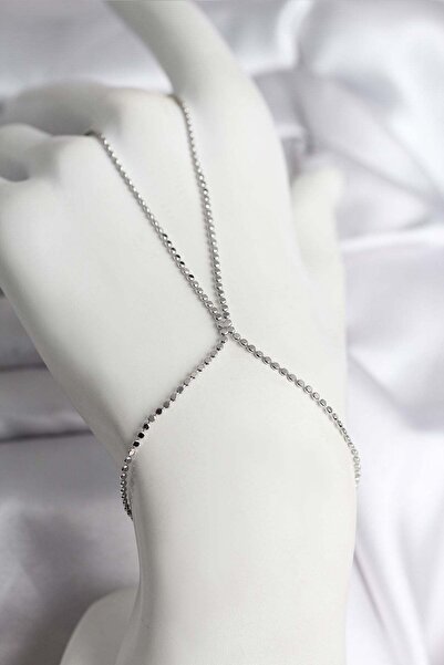 Inure Jewelry 316L Steel Silver Color Crushed Chain Model Women's Şahmeran