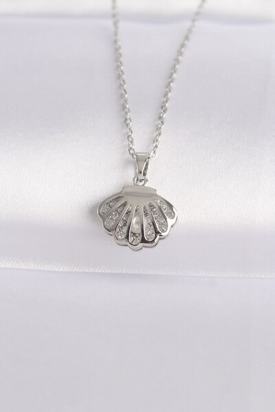 Inure Jewelry 316L سلسلة الصلب فضية اللون الزركون حجر اللؤلؤ التفاصيل قلادة ا...
