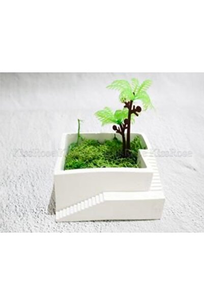 morlalem m Ladder-Shaped Flower Pot, Four-Cornered Flower Pot Silicone Mold K...