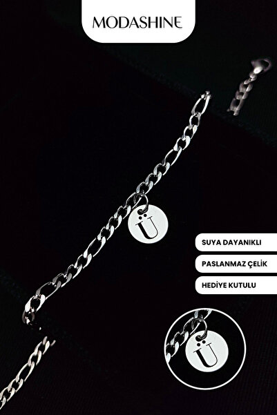 ModaShineShop Letter U Bracelet – Stainless Steel Bracelet, Gift for Lover, S...