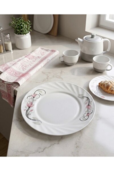 Mebey Home 6’Lı Arcopal Retro Tatlı Tabağı 17.5 Cm