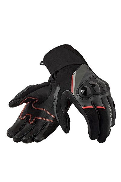 Revit Combustion Black-Anthracite Leather Summer Motorcycle Gloves