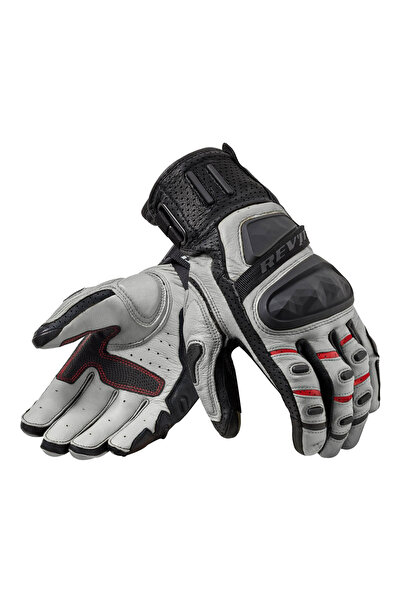 Revit Cayenne 2 Black-Grey Leather Summer Motorcycle Gloves
