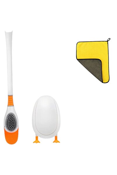 OEM Toilet, Bathroom, WC brush, duck shape with holder, silicone tip and brus...