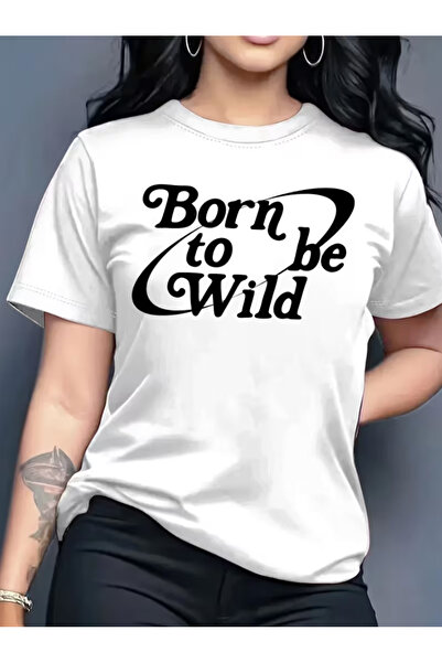 LİNA06 Printed Pattern - Elegant And Stylish - Women'S Round Neck Pullover T-...