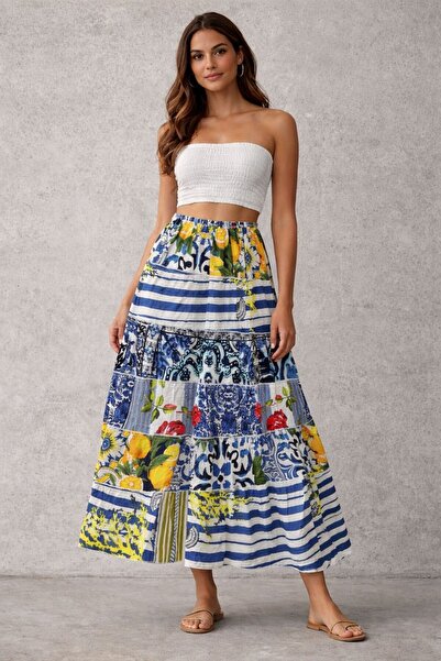 Generic Long Skirt with Elastic Waist