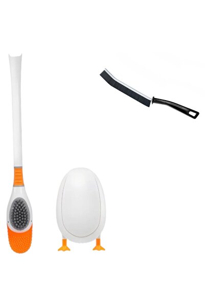OEM Toilet, Bathroom, WC brush, duck shape with holder, silicone tip and clea...
