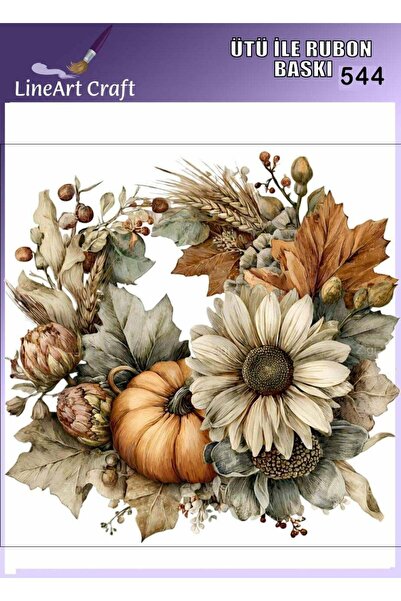 LİNEART Ütü İle Yapışan Rubon Transfer Baskı & Kumaş Transfer No:RB544-30x30cm