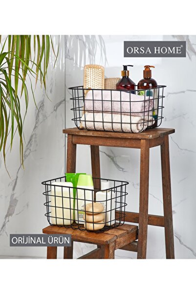 Saule Çok Amaçlı 2li Organizer Sepet,masaüstü Düzenleyici,dekoratif Salon,mut...