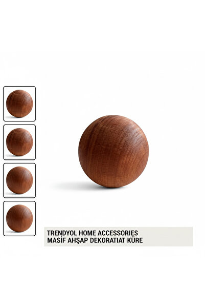 Rembox Wooden Jar Lid Globe Ball 8cm Diameter Multi-Purpose Globe Heavy Natur...