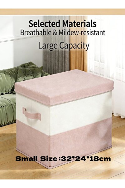 Generic صندوق تخزين الملابس مع مقبض قابل للطي مناسب لغرفة المعيشة وأماكن أخرى