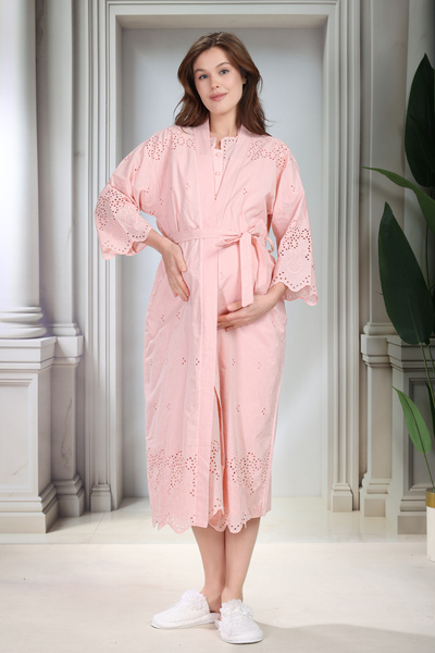 Lohussa طقم ثوب نوم من القطن بتصميم خاص من New Season Powder Fisto Linen، ثوب...