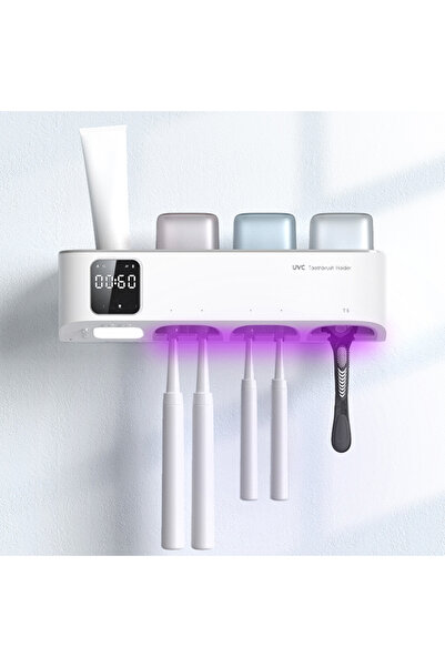 ALQUALITY ® Smart Toothbrush Holder - 3 Cups and 5 Separate Slots, Smart Huma...