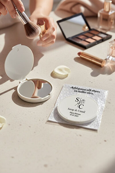 Hediyelen Söz - Nişan - Nikah Hediyesi Kapaklı Ayna (10 Adet) 003