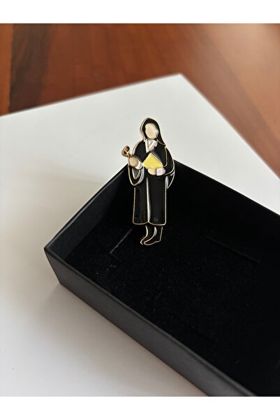 Minia Avukat Hediye Broş Mahkeme Adalet Terazisi