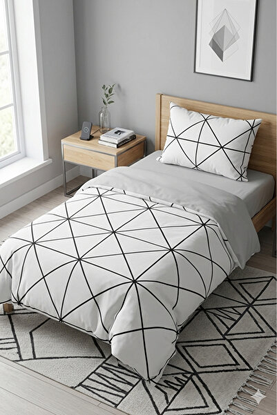 Design of colours Single Bedding Set and 1 Pillowcase (Without Sheet)