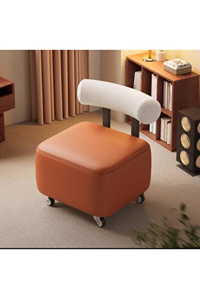 FLYPRO Rolling Chair, Cashmere Backrest, 360° Silent Casters, High Elastic Sp...