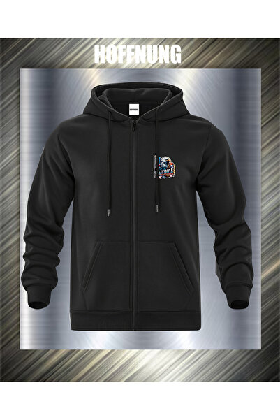 HOFFNUNG Unisex Cotton Oversize Flag Eagle America t Printed Hooded Collar Co...