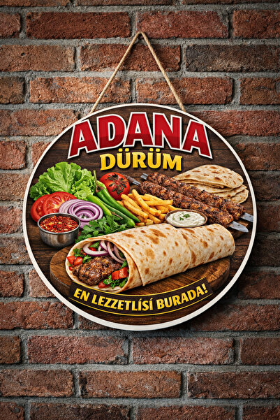 Mayeka Adana Dürüm Temalı Kebapçılar Restoranlar Lokantalar İçin Ahşap Duvar ...