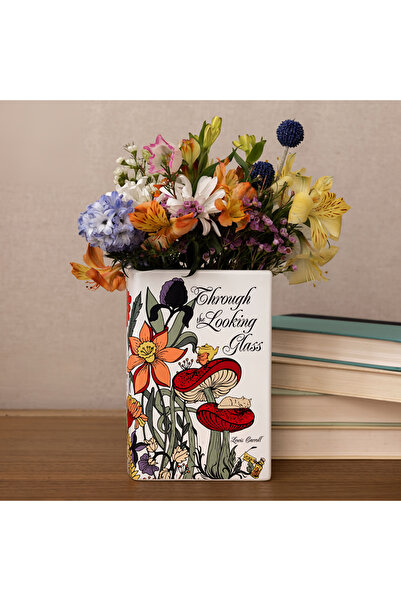 Generic Ceramic Book Vase for Flowers, Ceramic Vases for Home Decor, Cute Boo...