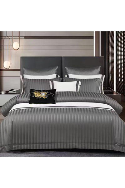 Pucioasa Damask bed linen with elastic for double bed Pucioasa, CVA 6 pieces,...