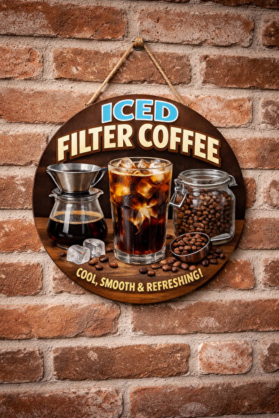 Mayeka Ornament decorativ din lemn pentru ușă de perete, cu tematică cafea fi...
