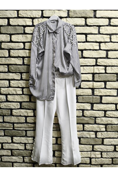 Camelya Stoned Satin Shirt