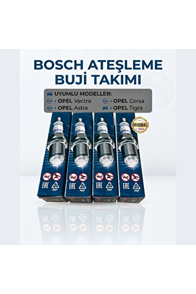 Bosch Ateşleme Buji Çift Tırnak – Opel Astra G, Corsa B-C, Vectra A-B, Tigra,...
