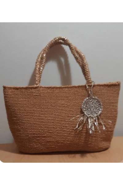 EL YAPIMI Megahan Boutique Sim Detailed Paper String Bag
