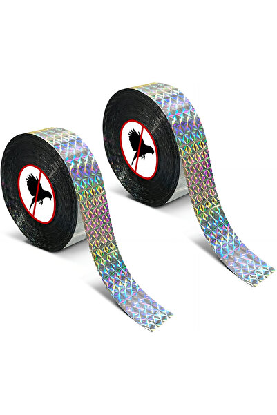 Generic 2 PCS Bird Repellent Scare Tape, Keep Away Pigeons, Ducks, Crows, Det...