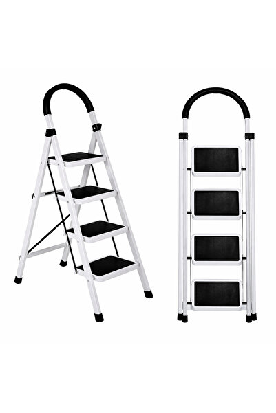 Asil Yıldız Serisi Metal Katlanır Ev Tipi Merdiven 4 Basamaklı