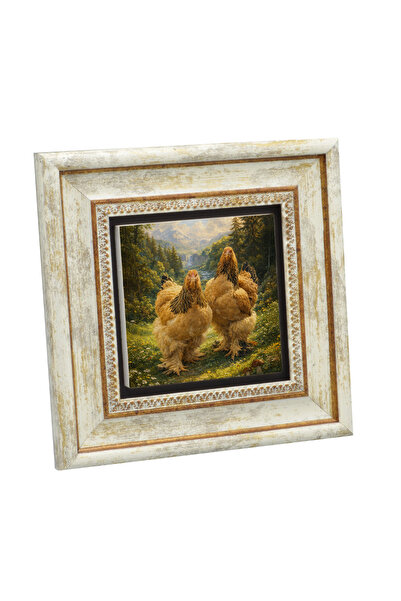 Sadrazam Piatră naturală imprimată cu cocoș gigant (Buff Brahma) 20X20 1G-2BR...