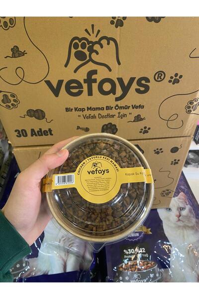 VEFAYS 200 Gr Porsiyon Mama Tavuklu 30’lu Koli – Sokak Kedileri İçin Pratik M...
