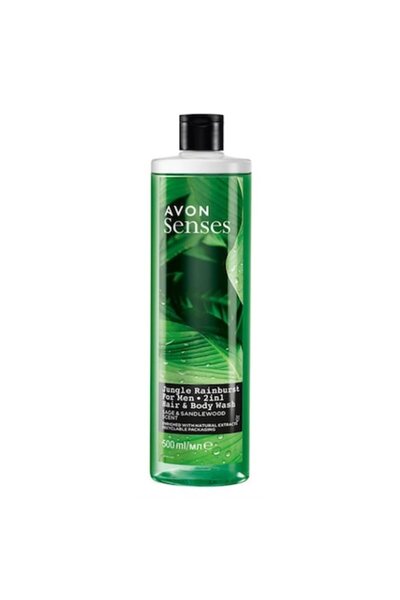 AVON Gel de duș pentru păr și corp Jungle Rainburst pentru El, 500 ml