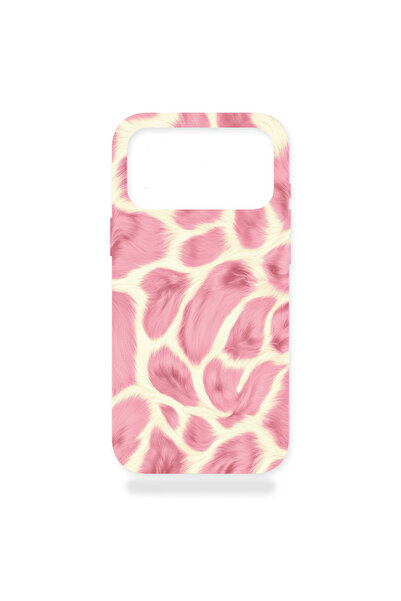 ila bags iPhone 17 Pro Max Uyumlu Pembe Leopar Tasarım Koruyucu Baskılı Desen...