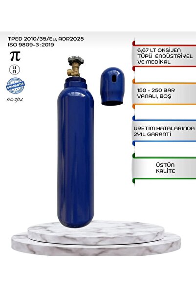 Bursan MİLLENMAX Taşınabilir 5 Litre Vanalı Boş Çelik Tüp