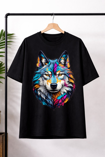 Home Wolf Printed Oversized Tshirt