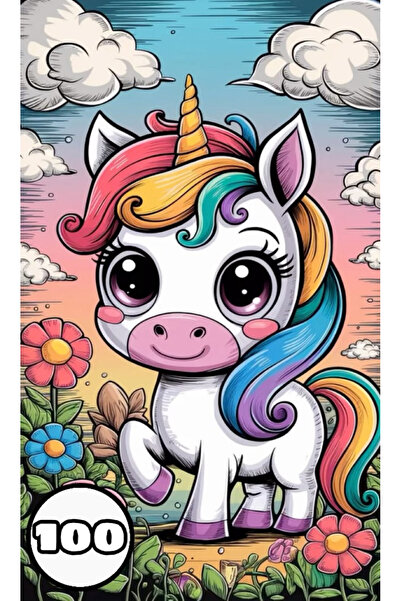 Disney Coloring book, 100 illustrations Magic of Unicorns, A4