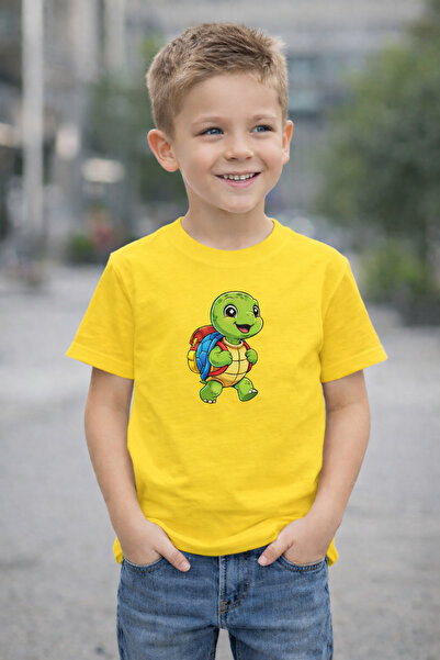 ArtYus Tricou unisex pentru copii cu imprimeu cu broască țestoasă drăguță – T...