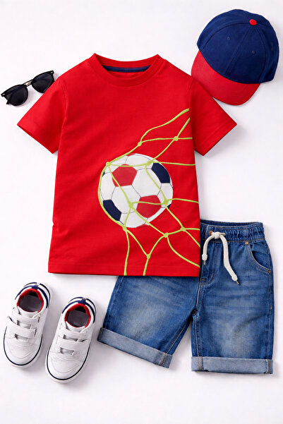 ArtYus Tricou unisex pentru copii cu tematică de fotbal – Tricou casual din b...