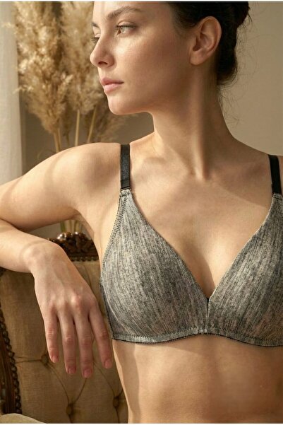 hepimiz alalım White Basic Support Bra – Daily Comfortable Gathering Model