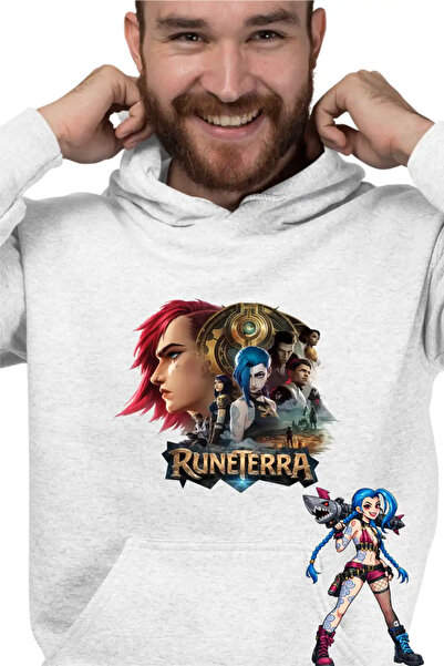 OEM Men's Hoodie Runeterra Jinx Vi Arcane