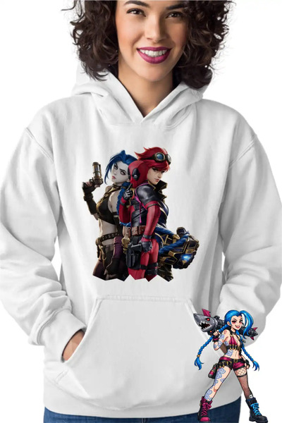 OEM Women's Hoodie Jinx Vi Deadpool Arcane Runeterra