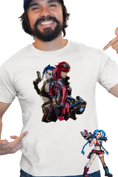 OEM Men's Jinx Vi Deadpool Arcane Runeterra T-Shirt