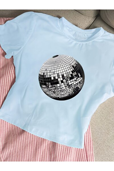 Toum Kemer Boy Disco Ball Crop Blouse