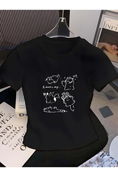 Toum Kemer Boy a Chaotic Day Crop Bluz