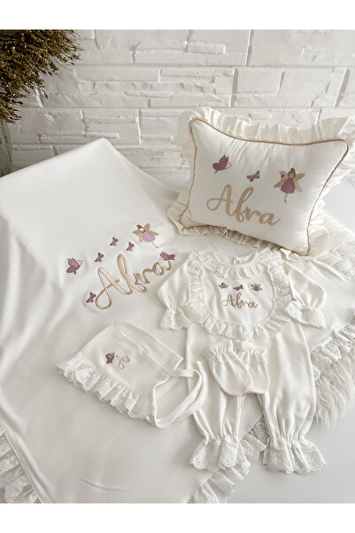 Kokoş Tokalar Nakışlı kız bebek set